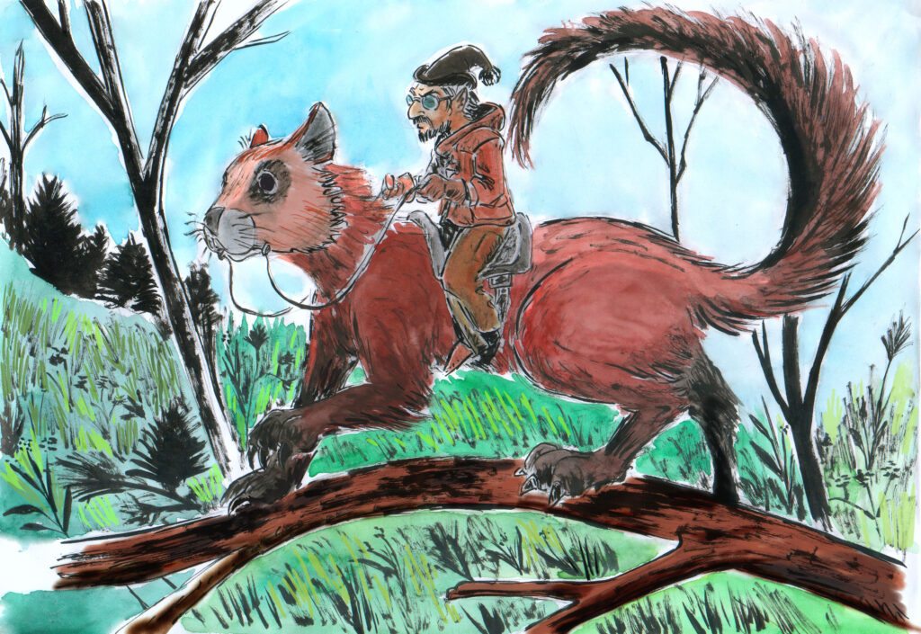 Dessin: Lutin et ecureuil