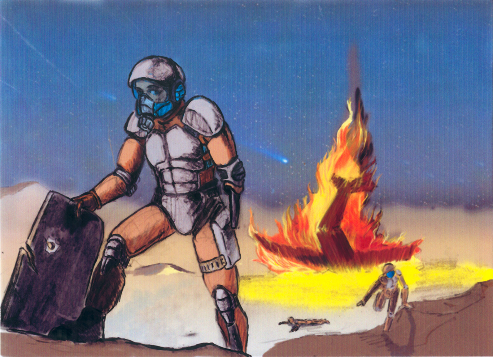 Dessin: crash de pilote