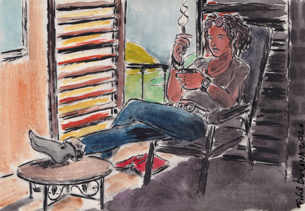 Dessin: Ana a media sombra