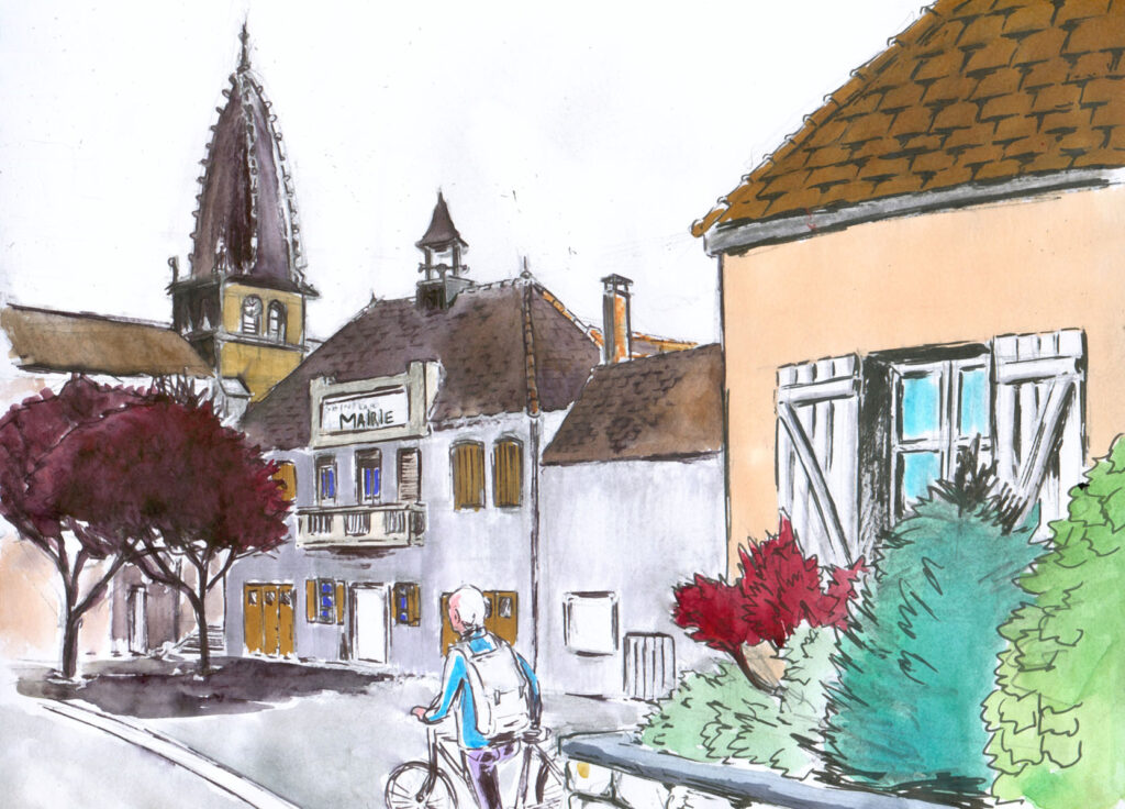 Dessin: place de la mairie