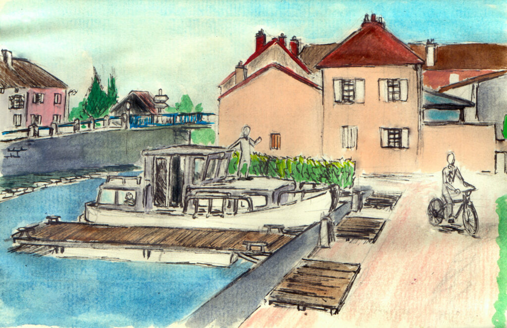 Dessin: Le port de Saint leger
